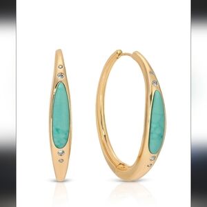 ETTIKA Turquoise Hoop Earrings.